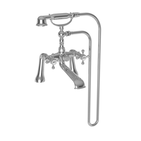 Newport Brass Exposed Tub and Hand Shower Set, Aged Brass, Deck 933/034